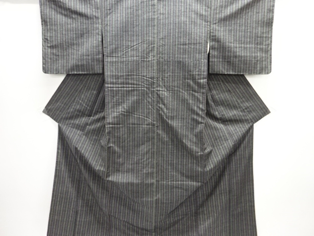 JAPANESE KIMONO / TSUMUGI / UNUSED / WOVEN STRIPE